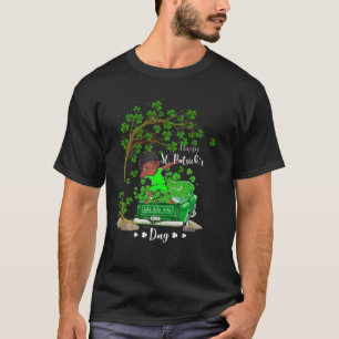 St Patricks Day Truck Black Boy Kleeblatt Clover B T-Shirt