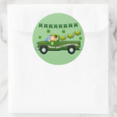 St Patrick's Day Truck Runder Aufkleber (Tasche)