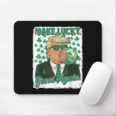 St. Patricks Day Trump bläst Blase Gum Irish Mousepad (Mit Mouse)