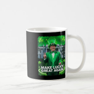 St Patricks Day Trump Leprechaun Hat Lucky machen Kaffeetasse