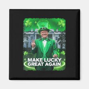 St Patricks Day Trump Leprechaun Hat Lucky machen Magnet