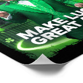 St Patricks Day Trump Leprechaun Hat Lucky machen Poster (Ecke)