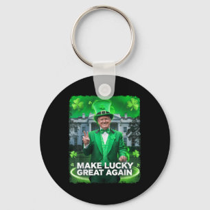 St Patricks Day Trump Leprechaun Hat Lucky machen Schlüsselanhänger