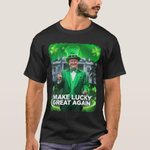 St Patricks Day Trump Leprechaun Hat Lucky machen T-Shirt