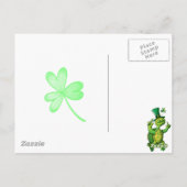St. Patrick's Day Turtle Postkarte (Rückseite)