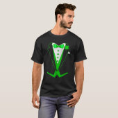 St Patrick's Day Tuxedo Niedliche Sonnenanbetung T-Shirt (Vorne ganz)