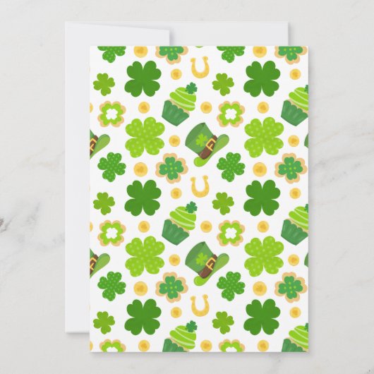 St. Patrick's Day Two Lucky Kleeblatts 2. Geburtst Einladung (Rückseite)