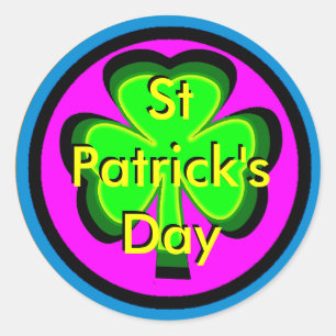 St Patrick's Day UCreate 4 Runder Aufkleber