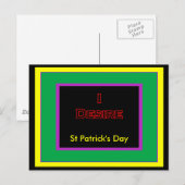 St Patrick's Day UCreate Vorlagen Postkarte (Vorne/Hinten)