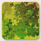 St. Patrick's Day und Viel Glück , vierblättrige Getränkeuntersetzer (Vorderseite)