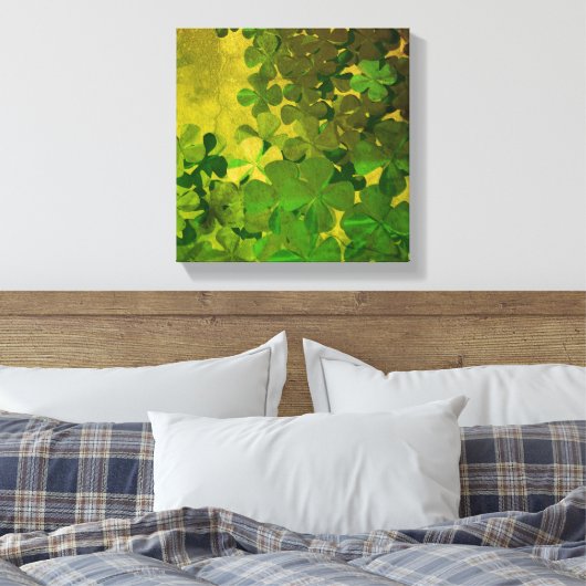 St. Patrick's Day und Viel Glück , vierblättrige Leinwanddruck (Insitu (Schlafzimmer))