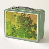 St. Patrick's Day und Viel Glück ,  vierblättrige Metall Brotdose (Rückseite)