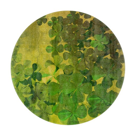 St. Patrick's Day und Viel Glück , vierblättrige Schneidebrett (Vorderseite)