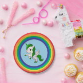 St. Patrick's Day Unicorn Pegasus Pappteller (Party)