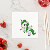 St. Patrick's Day Unicorn Pegasus Serviette (Beispiel)