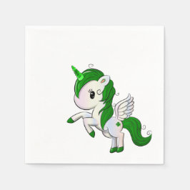 St. Patrick's Day Unicorn Pegasus Serviette