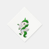 St. Patrick's Day Unicorn Pegasus Serviette (Ecke)