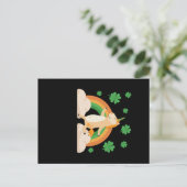 St Patricks Day Unicorn Postkarte (Stehend Vorderseite)