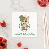 St Patricks Day Unicorn Serviette (Beispiel)