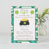 St. Patrick's Day Unisex Baby Shower Einladung (Stehend Vorderseite)