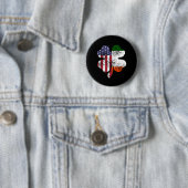 ST. Patrick's day US and ireland Flag Button (Beispiel)