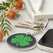 St Patricks Day Video Game Controller Kleeblatt Schlüsselanhänger (Vorderseite rechts)