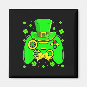 St Patrick's Day Video Game Kleeblatt Matching Men Magnet
