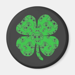 St Patricks Day Videospielcontroller Shamrock Magnet