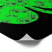 St. Patricks Day Videospielcontroller Shamrock T S Poster (Ecke)