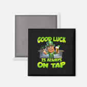 St Patricks Day Viel Glück ist immer auf Gestochen Magnet (Vorderseite/Rückseite)