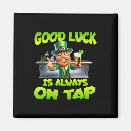 St Patricks Day Viel Glück ist immer auf Gestochen Magnet (Vorne)