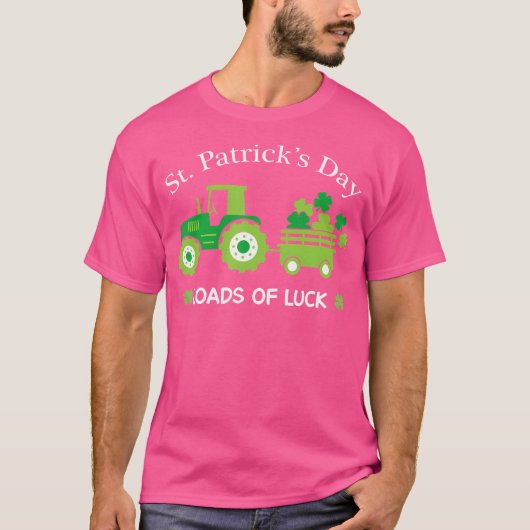 St Patrick'S Day Viel Glück Trecker T-Shirt (Vorderseite)