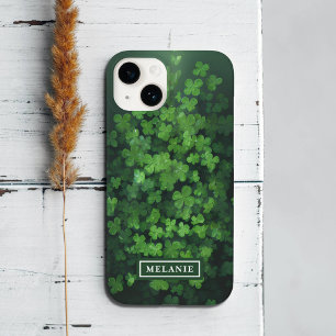 St. Patrick's Day Vier-Leaf Klee Personalisiert Case-Mate iPhone 14 Hülle