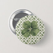 St. Patrick's Day Vierblattklee Button (Vorne & Hinten)