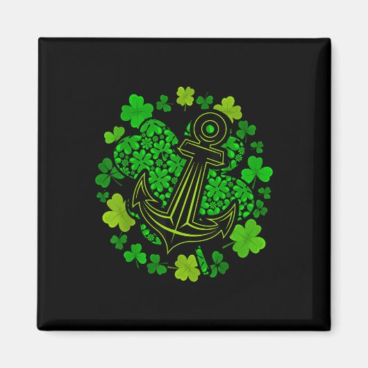 St Patricks Day Vierblattklee - Glückliche Kreuzfa Magnet (Vorne)