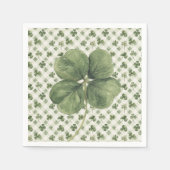 St Patrick's Day Vierblattklee Serviette (Vorderseite)