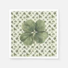 St Patrick's Day Vierblattklee Serviette