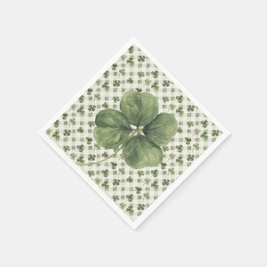 St Patrick's Day Vierblattklee Serviette (Ecke)