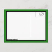 St. Patrick's Day Vierblättriges Kleeblatt Feiertagspostkarte (Rückseite)