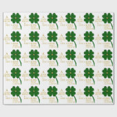 St. Patrick's Day Vierblättriges Kleeblatt Friends Geschenkpapier (Flach)