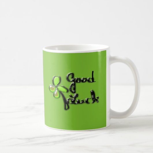 St. Patrick's Day vierblättriges Kleeblatt Kaffeetasse (Rechts)