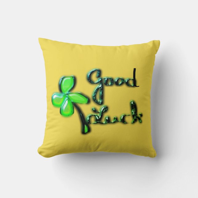 St. Patrick's Day ‎ vierblättriges Kleeblatt Kissen (Vorderseite)