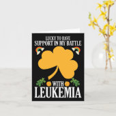 St Patricks Day Vierblättriges Kleeblatt Leukemia  Karte (Gelbe Blume)