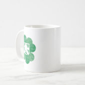 St Patricks Day Vierblättriges Kleeblatt - Lucky H Kaffeetasse (Vorderseite Links)