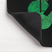 St Patricks Day Vierblättriges Kleeblatt - Lucky H Mousepad (Ecke)
