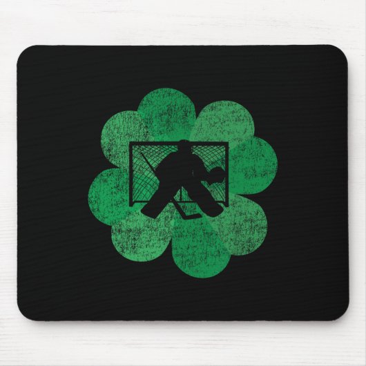 St Patricks Day Vierblättriges Kleeblatt - Lucky H Mousepad (Vorne)