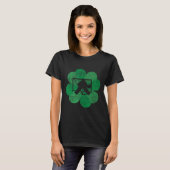 St Patricks Day Vierblättriges Kleeblatt - Lucky H T-Shirt (Vorne ganz)