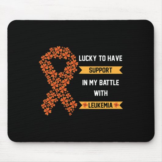 St Patricks Day Vierblättriges Kleeblatt Orange Le Mousepad (Vorne)