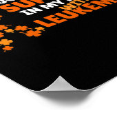 St Patricks Day Vierblättriges Kleeblatt Orange Le Poster (Ecke)