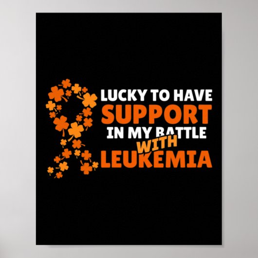 St Patricks Day Vierblättriges Kleeblatt Orange Le Poster (Vorne)
